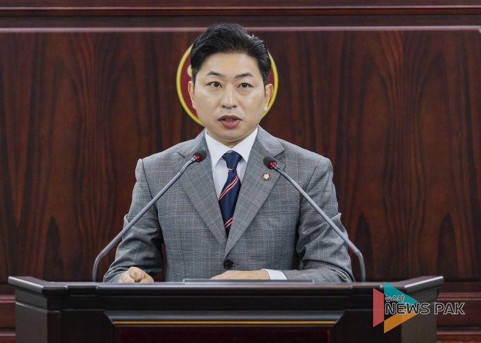 김종복 의원 5분 발언 모습