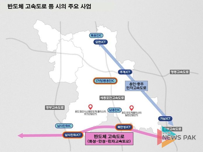 반도체고속도로 등 용인특례시의 주요 사업