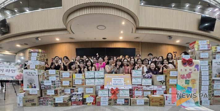 평택교원플루트오케스트라, 라면 140박스로 지역사회 온기 전해