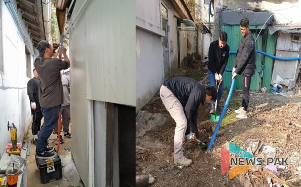 경기북부보훈지청, 독수리봉사단과 함께 겨울 동파 방지 주거환경개선 실시
