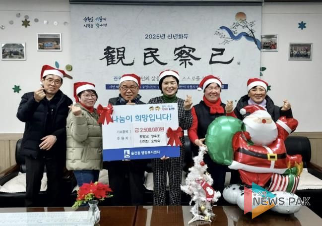 수원시 장안구 율천동 지역사회보장협의체 위원, 지역사회 위한 250만원 기부