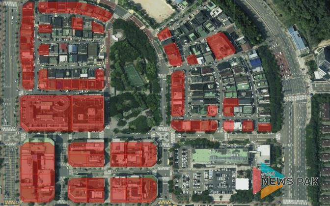 구갈상점가 확대 후 구역도