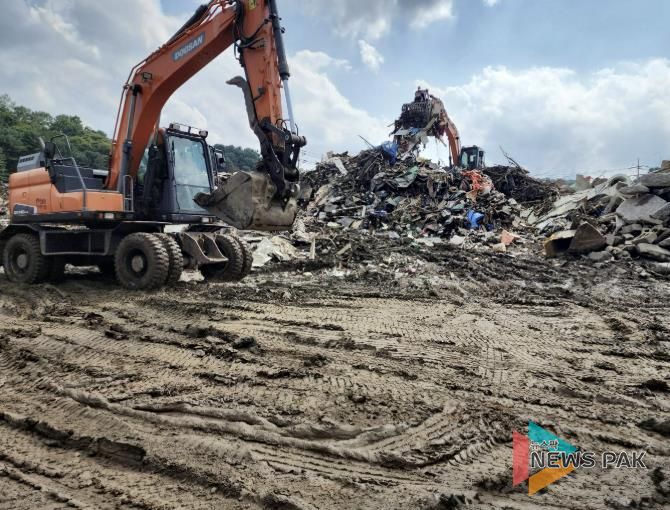 가평군, 여름철 수해 재난폐기물 6만7천여톤 처리 완료