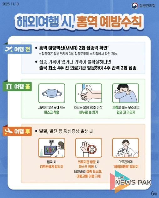 의왕시 보건소, 해외여행시 홍역 감염 주의 당부