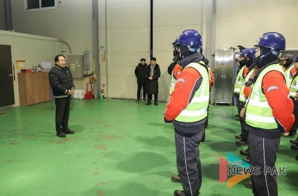 이권재 오산시장, 생활폐기물 수거 현장 방문…환경미화원 애로사항 청취