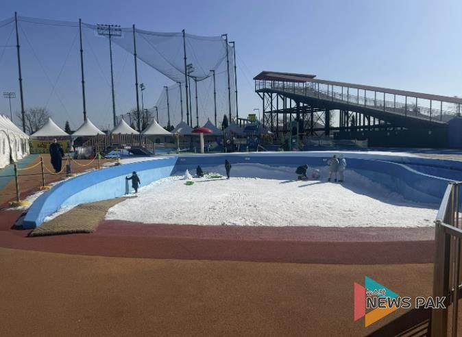 월곶에코피아 썰매장 전경