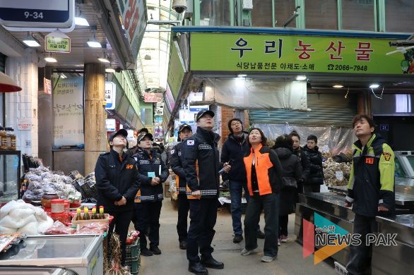 광명전통시장 관서장 현장안전지도