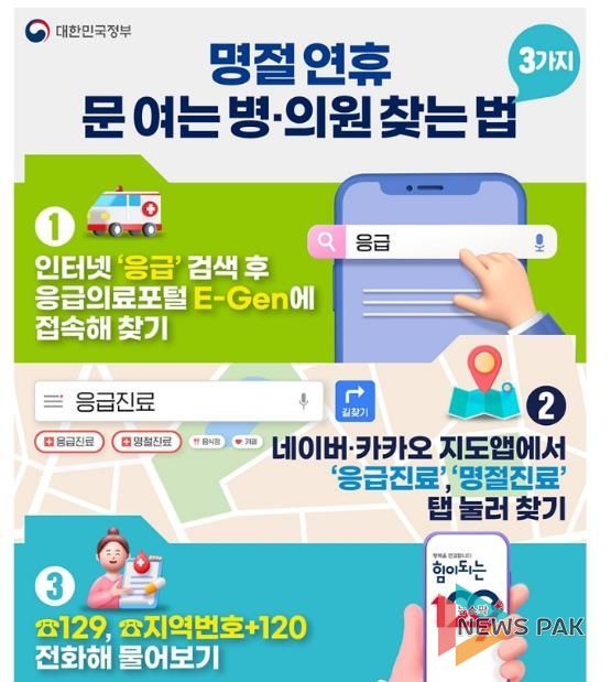 평택시, 설 연휴 비상진료대책 마련(2월 14~18일)