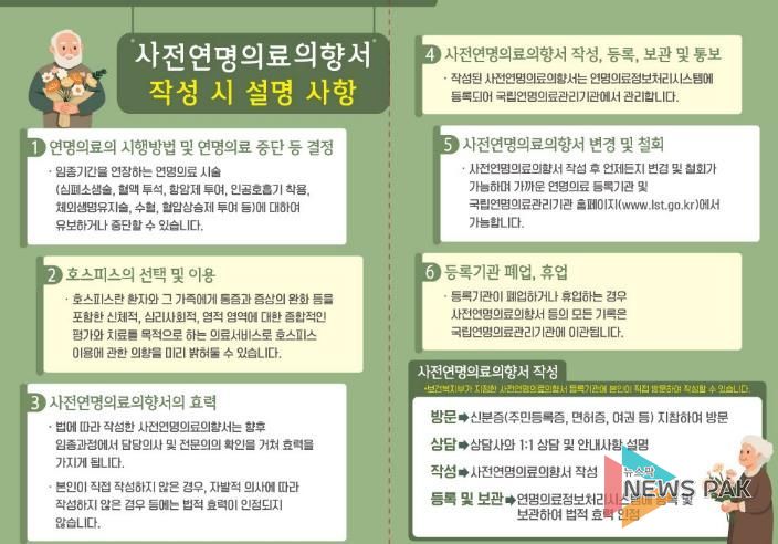 평택․송탄보건소 ‘사전연명의료의향서 등록’ 연중 실시