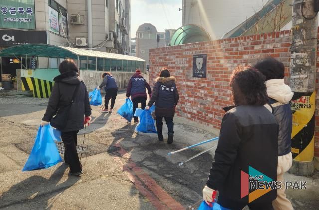 수원시 장안구 송죽동, 설 연휴 맞아 관내 대청소 실시