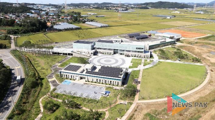 화성시 농업기술센터 상공 항공 촬영 사진