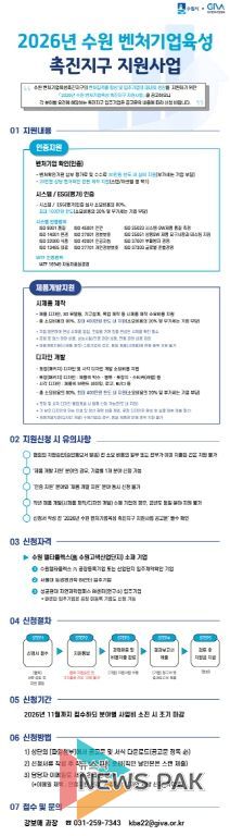 2026년 수원 벤처기업육성촉진지구 활성화사업 홍보물