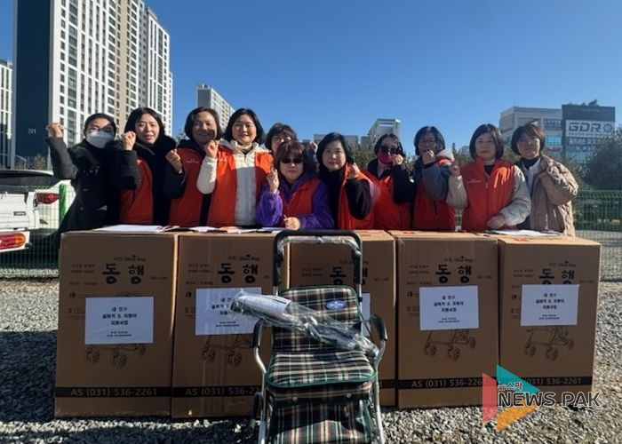 동삭동, 거동이 불편한 어르신 40가구에 실버카 및 지팡이 전달