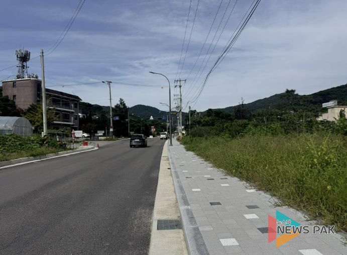 용인특례시 수지구 고기동 467-1번지 일원 신규 도로 현장 모습