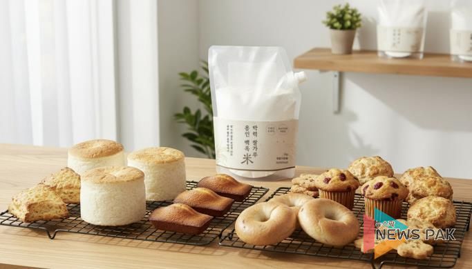 용인특례시는 ‘백옥쌀’을 활용한 제과용 ‘백옥미 박력 쌀가루’를 출시했다