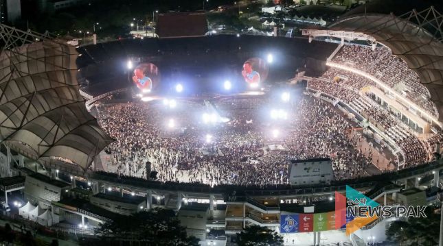 공연이 열리고 있는 고양종합운동장 전경