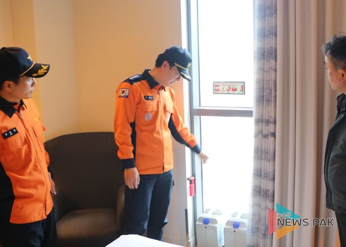 광명소방서, 숙박시설 화재예방 위한 현장안전지도 추진