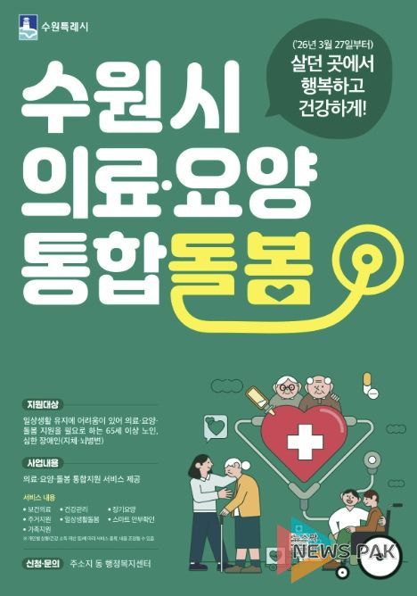 수원시 ‘의료·요양 통합돌봄’ 사업 홍보물